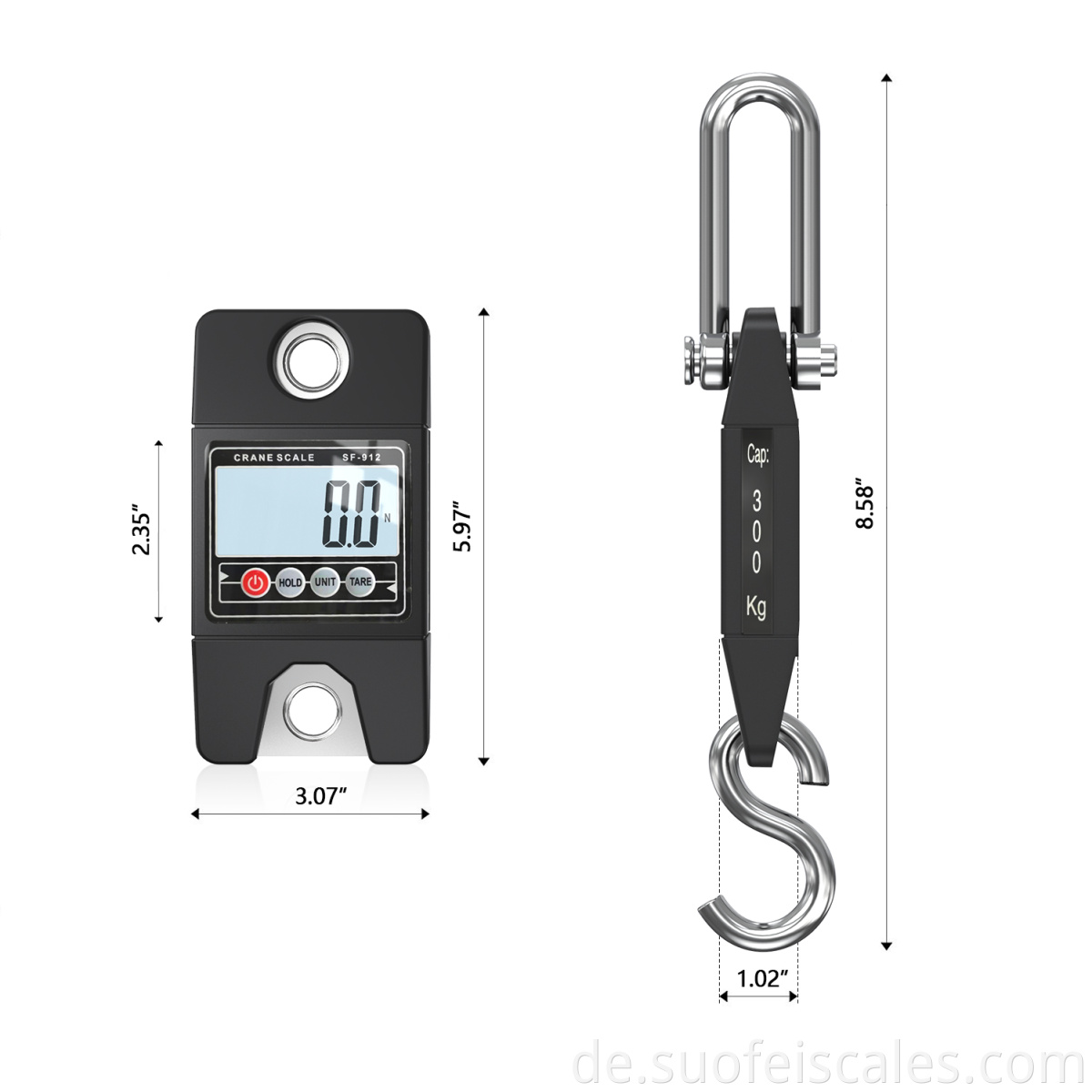 SF-912 hohe Qualität 300 kg elektronische Gewichtsweilsskala-Skan-Skala